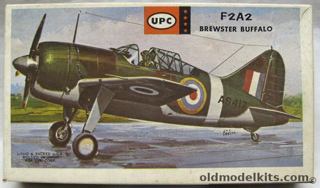UPC 1/100 F2A2 Brewster Buffalo - (ex-Aoshima) - US Navy or Royal New Zealand Air Force (RNZAF), 8005-50 plastic model kit
